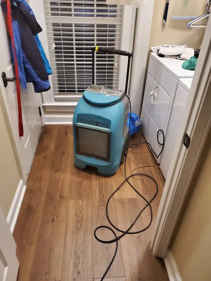 Commercial dehumidifier deployed for Flood Damage Cleanup in Hobart